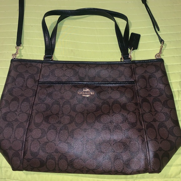 Coach Brown Signature Tote Bag - Picture 1 of 9